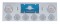 Stainless Steel Rear Center Light Panel W/ Two 10 Led 4" & Six 13 Led 2 1/2" Flat Light W/ Bezel - Red Led/Clear Lens