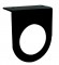 Black Steel Light Bracket W/ One 2 1/2" Light Cutout