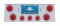 Stainless Steel Rear Center Lt Panel W/ Four 10 Led 4" & Three 13 Led 2 1/2" Beehive Lt W/ Visor - Red Led/Red Lens