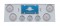 Stainless Steel Rear Center Lt Panel W/ Four 10 Led 4" & Three 13 Led 2 1/2" Flat Lt W/ Visor - Red Led/Clear Lens