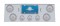 Stainless Steel Rear Center Lt Panel W/ Four 10 Led 4" & Three 13 Led 2 1/2" Bhive Lt W/ Visor - Red Led/Clear Lens