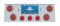 Stainless Steel Rear Center Lt Panel W/ Four 12 Led 4" & Three 13 Led 2 1/2" Beehive Lt W/ Visor - Red Led/Red Lens