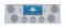 Stainless Steel Rear Center Lt Panel W/ Four 12 Led 4" & Three 13 Led 2 1/2" Flat Lt W/ Visor - Red Led/Clear Lens