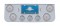 Chrome Rear Center Lt Panel W/ Four 10 Led 4" & Three 13 Led 2 1/2" Flat Lt W/ Visor - Red Led/Clear Lens