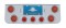 Chrome Rear Center Lt Panel W/ Four 12 Led 4" & Three 13 Led 2 1/2" Flat Lt W/ Visor - Red Led/Red Lens