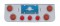 Chrome Rear Center Lt Panel W/ Four 12 Led 4" & Three 13 Led 2 1/2" Beehive Lt W/ Visor - Red Led/Red Lens
