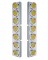 (2/Bulk) Stainless Steel Kenworth 14 Led Cutout Front Air Cleaner Light Bracket W/ 2" Incandescent Flat Light & Chrome Pl. Visor