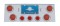 Stainless Steel Rear Center Lt Panel W/ Four 12 Led 4" & Three 13 Led 2 1/2" Flat Lt W/ Bezel - Red Led/Red Lens