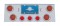 Stainless Steel Rear Center Lt Panel W/ Four 12 Led 4" & Three 13 Led 2 1/2" Beehive Lt W/ Bezel - Red Led/Red Lens
