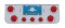 Chrome Rear Center Lt Panel W/ Four 10 Led 4" & Three 13 Led 2 1/2" Flat Lt W/ Bezel - Red Led/Red Lens