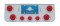 Chrome Rear Center Lt Panel W/ Four 10 Led 4" & Three 13 Led 2 1/2" Beehive Lt W/ Bezel - Red Led/Red Lens