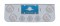 Chrome Rear Center Lt Panel W/ Four 10 Led 4" & Three 13 Led 2 1/2" Flat Lt W/ Bezel - Red Led/Clear Lens
