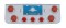 Chrome Rear Center Lt Panel W/ Four 12 Led 4" & Three 13 Led 2 1/2" Flat Lt W/ Bezel - Red Led/Red Lens