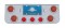 Chrome Rear Center Lt Panel W/ Four 12 Led 4" & Three 13 Led 2 1/2" Beehive Lt W/ Bezel - Red Led/Red Lens