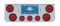 Chrome Rear Cntr Lt Pnl W/ Four 10 Led 4" & Three 13 Led 2 1/2" Bhive Lt W/ Grommet - Red Led/Red Lens