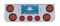 Chrome Rear Cntr Lt Pnl W/ Four 12 Led 4" & Three 13 Led 2 1/2" Bhive Lt W/ Grommet - Red Led/Red Lens
