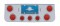 Chrome Rear Center Lt Panel W/ Four 7 Led 4" & Three 13 Led 2 1/2" Flat Lt W/ Visor - Red Led/Red Lens