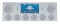 Stainless Steel Rear Center Light Panel W/ Two 7 Led 4" & Six 13 Led 2 1/2" Flat Light W/ Bezel - Red Led/Clear Lens