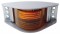 Incandescent Gray Steel Narrow Rail Marker Light - Amber