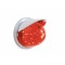 17 Red Led Watermelon Reflector Cab Light Flush Mount Kit With Visor - Red Lens