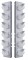 (2/Bulk) Stainless Steel Peterbilt 12 Led Cutout A/C Bracket W/ 17 Amber Led Watermelon Cab Light & Cr Visor - Clear Lens