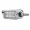 6 Amber/6 Amber Led Straight Dual Function Double Face Lt W/ Horizontal Visor Bezel - Clear/Clear Lens