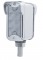 6 Amber/6 Amber Led Straight Dual Function Double Face Lt W/ Vertical Visor Bezel - Clear/Clear Lens