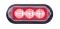 3 Led 12V/24V Strobe Light With Chrome Bezel - Red