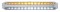 Chrome 14 Amber/14 White Led 12" P/T/C Light Bar - Clear/Clear Lens