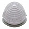 17 Red Led Round Beehive Cab Light - Clear Lens