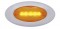 5 Amber Led "Phantom Ii" Clearance/Marker Light W/ Chrome Plastic Bezel - Amber Lens
