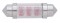 (2/Card) 6 Red Micro Led 36 Mm Dome Light Bulb