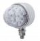 Chrome 17 Red Led Clear Lens Single Face Reflector Auxiliary Light - Clear Lens