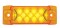 13 Amber Led Rectangular Reflector Clearance/Marker Light - Amber Lens