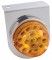 Stainless Steel Light Bracket W/ 17 Amber Led Dual Function Clear Reflector Light - Amber Lens
