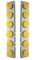 Stainless Steel Peterbilt A/C Light Bracket W/ Six 17 Amber Led Clear Reflector Light - Amber Lens