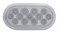 13 Amber Led Dual Function Oval Auxiliary Reflector Light - Clear Lens