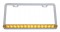 License Frame W/ 14 Amber Led 12" Light Bar - Amber Lens