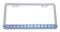 Chrome License Frame W/ 14 Blue Led 12" Light Bar - Clear Lens