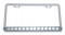 Chrome License Frame W/ 14 White Led 12" Light Bar - Clear Lens