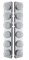 (2/Bulk) Stainless Steel Peterbilt a/C Light Bracket W/ Six 17 Amber Led 2 Function Watermelon Aux./Cab Lt - Clear Lens