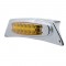 Chrome Fender Light W/ 12 Amber Led Reflector Marker Light - Amber Lens
