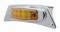 Chrome Fender Light W/ 10 Amber Led Reflector Marker Light - Amber Lens