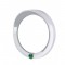 Chrome 2006+ Peterbilt Speed/Tachometer Gauge Cover W/ Visor & Diamond - Green