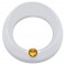 Chrome Peterbilt Speed/Tachometer Gauge Cover W/ Visor & Diamond - Amber