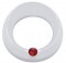 Chrome Peterbilt Speed/Tachometer Gauge Cover W/ Visor & Diamond - Red