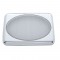 (2/Card) Chrome Plastic Peterbilt 7" Ax 4 7/8" Rectangular Speaker Cover