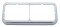 Chrome Plastic Dual Headlight Rectangular Bezel