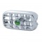 Chrome Plastic 2006+ Peterbilt A/C Vent  W/ Diamond - Green