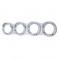 Chrome Plastic 2006+ Peterbilt 4 Gauge Cluster Cover - Horizontal